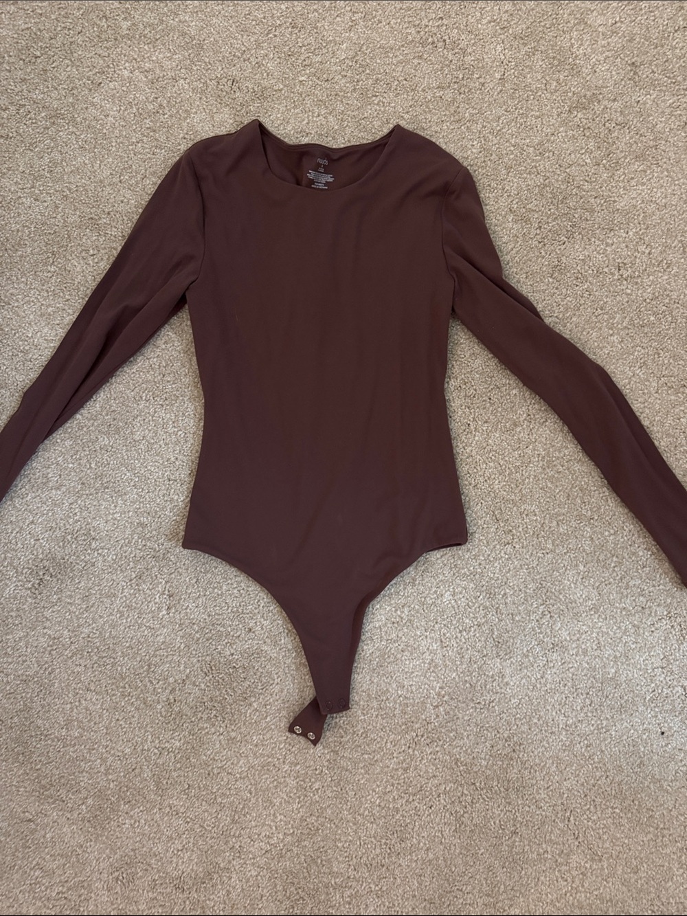 nuuds Long Sleeve Bodysuit in Brown